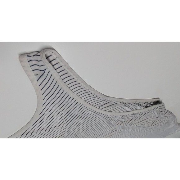 VTG LOVE Gap Shirt Tank Top Size XL Tee Sleeveless Gray Navy Stripe Modal Lounge - Picture 7 of 13